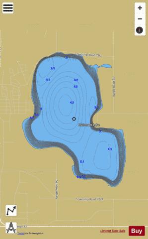 Clairmont Lake depth contour Map - i-Boating App