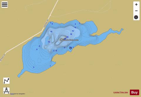 Grande Cache Lake depth contour Map - i-Boating App