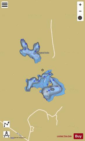 Graveyard-Cache Lakes depth contour Map - i-Boating App