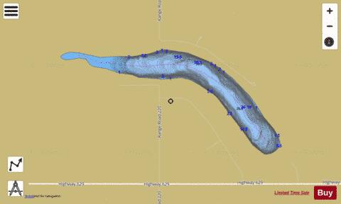 Halfmoon Lake depth contour Map - i-Boating App
