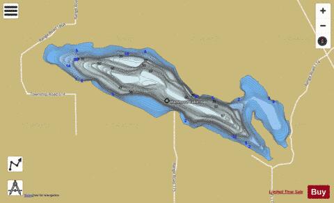 Hanmore Lake depth contour Map - i-Boating App