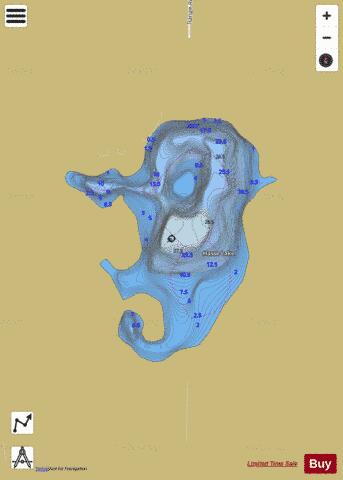 Hasse Lake depth contour Map - i-Boating App