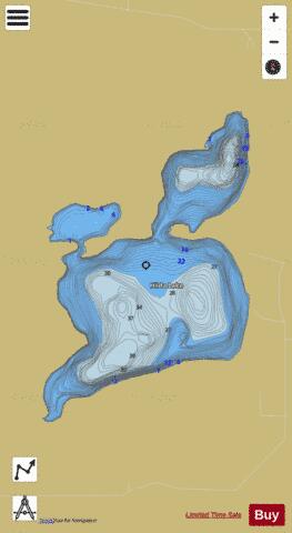 Hilda Lake depth contour Map - i-Boating App
