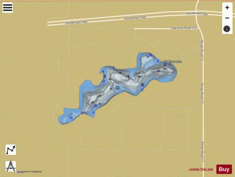 Hubbles Lake depth contour Map - i-Boating App