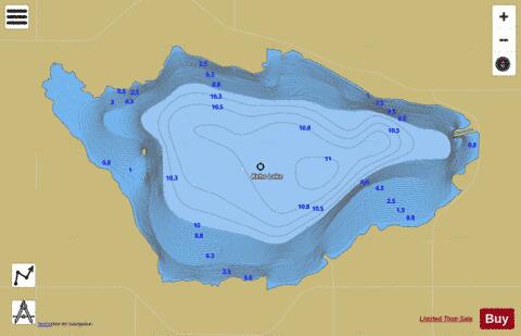 Keho Lake depth contour Map - i-Boating App