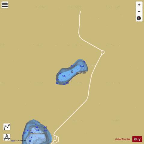 Kinky Lake depth contour Map - i-Boating App