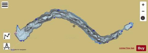 Lake Minnewanka depth contour Map - i-Boating App