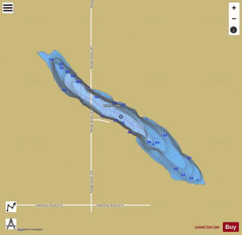 Magee Lake depth contour Map - i-Boating App
