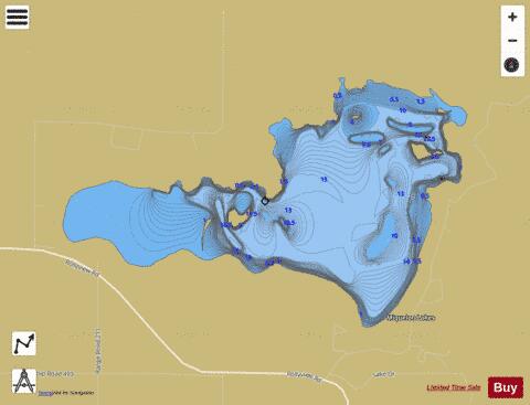 Miquelon Lakes depth contour Map - i-Boating App