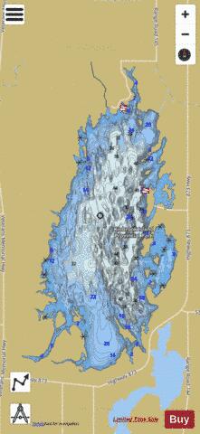 Lake Newell depth contour Map - i-Boating App