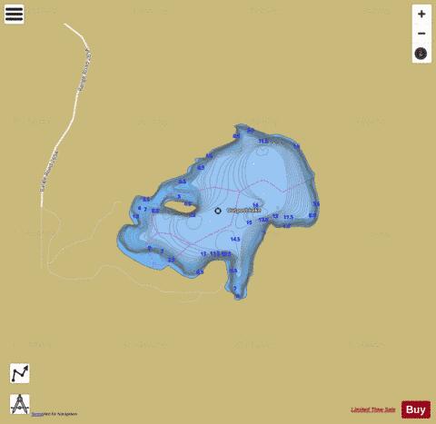 Outpost Lake depth contour Map - i-Boating App