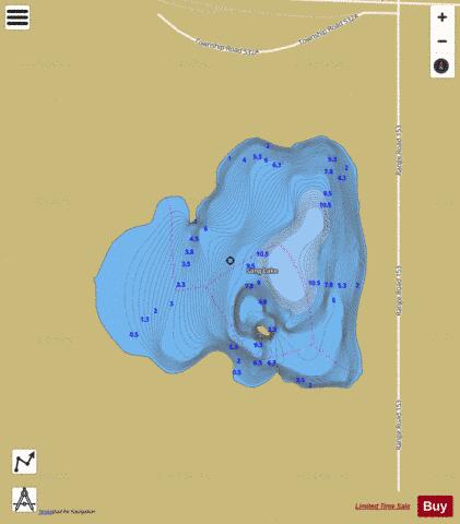Sang Lake depth contour Map - i-Boating App