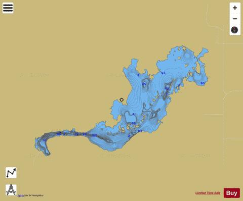 South Heart Reservoir depth contour Map - i-Boating App