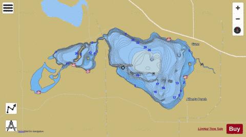 Lac Ste. Anne depth contour Map - i-Boating App