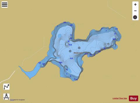 Steele Lake depth contour Map - i-Boating App