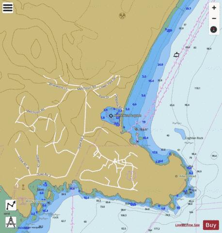 Albert Head Lagoon depth contour Map - i-Boating App