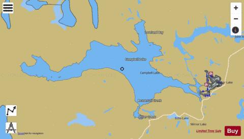 McIvor Lake depth contour Map - i-Boating App