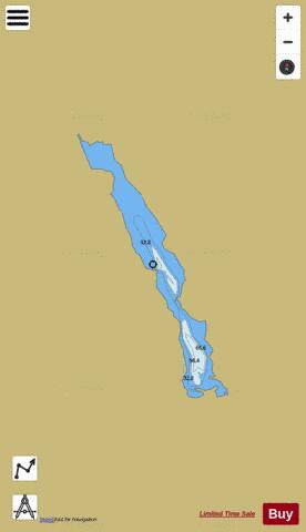 Dall Lake depth contour Map - i-Boating App