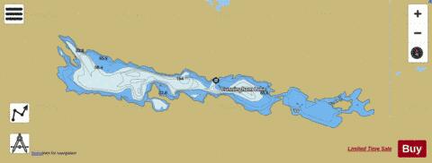 Cunningham Lake depth contour Map - i-Boating App