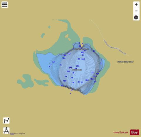 Aldrich Lake depth contour Map - i-Boating App