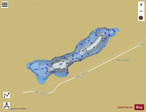 Aleza Lake depth contour Map - i-Boating App