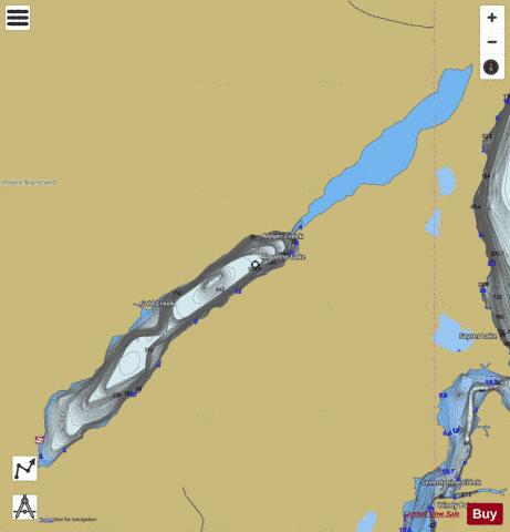 Alouette Lake depth contour Map - i-Boating App