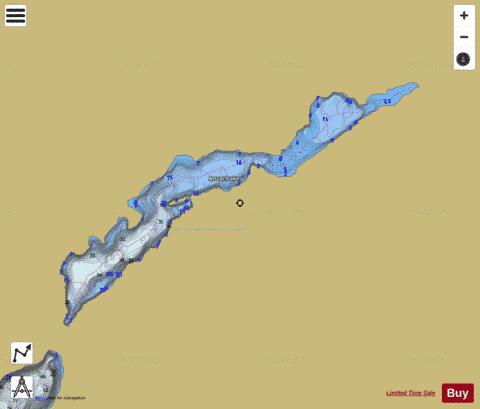 Anzac Lake depth contour Map - i-Boating App