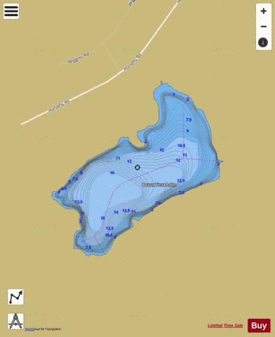 Beaux Yeux Lake depth contour Map - i-Boating App