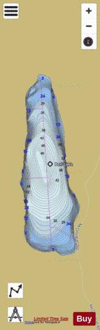Ben Lake depth contour Map - i-Boating App