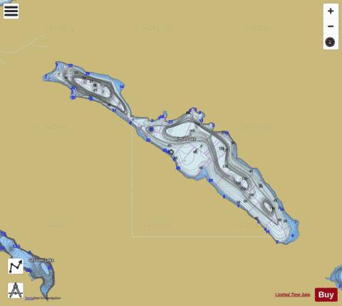 Binta Lake depth contour Map - i-Boating App
