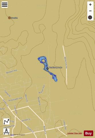 Blenkinsop Lake depth contour Map - i-Boating App