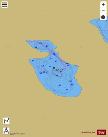 Bodley Lake depth contour Map - i-Boating App