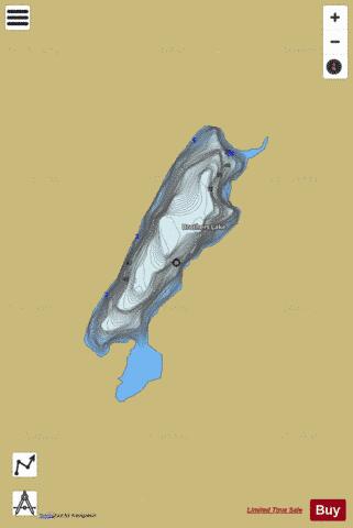 Brothers Lake depth contour Map - i-Boating App