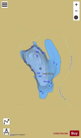 Brunson Lake depth contour Map - i-Boating App