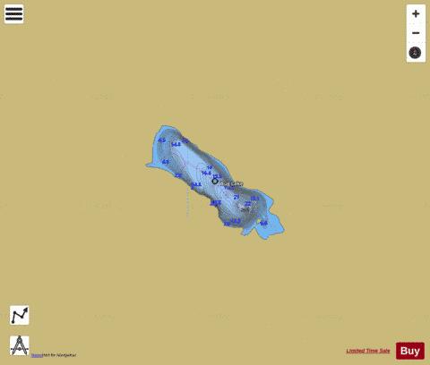 Bug Lake depth contour Map - i-Boating App