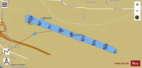 Burnaby Lake depth contour Map - i-Boating App