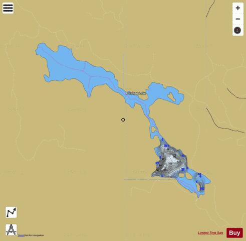 Butchart Lake depth contour Map - i-Boating App
