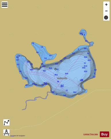 Carrier Lake depth contour Map - i-Boating App