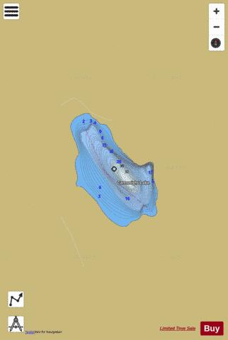 Cartwright Lake depth contour Map - i-Boating App