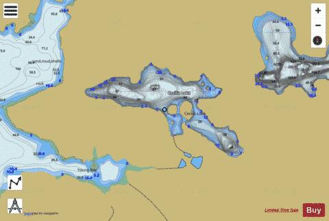 Cecilia Lake depth contour Map - i-Boating App