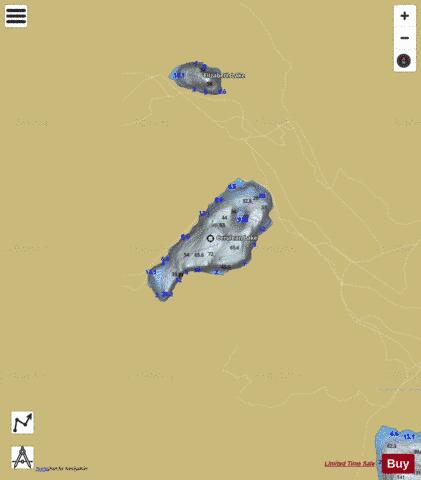 Cerulean Lake depth contour Map - i-Boating App