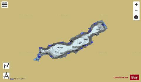 Chesterfield Lake depth contour Map - i-Boating App