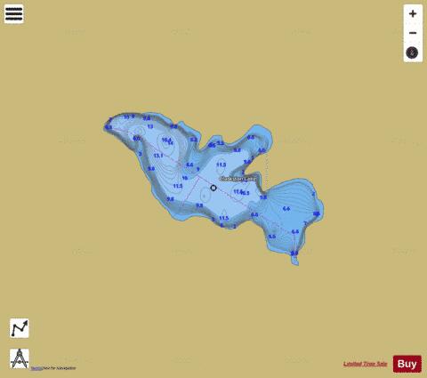 Clarkston Lake depth contour Map - i-Boating App