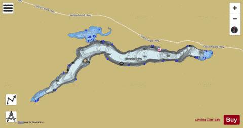 Cluculz Lake depth contour Map - i-Boating App