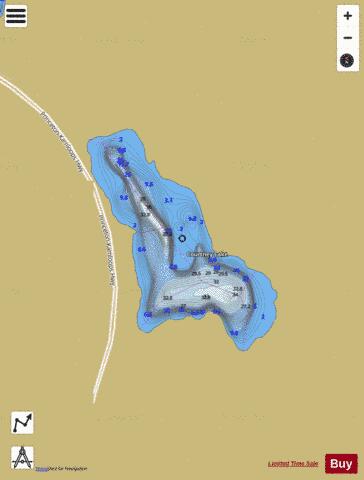 Courtney Lake depth contour Map - i-Boating App