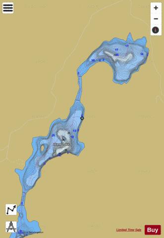Dee Lake depth contour Map - i-Boating App