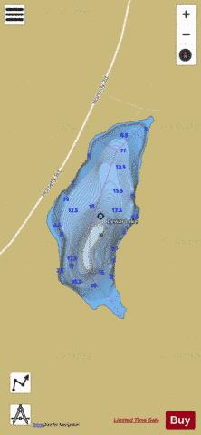 Dewar Lake depth contour Map - i-Boating App