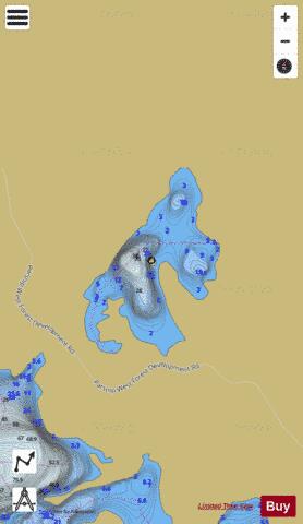 Lake A (North of Dina) depth contour Map - i-Boating App