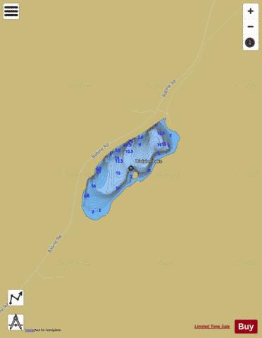 Division Lake depth contour Map - i-Boating App