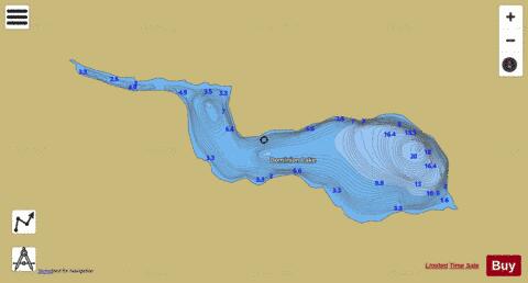 Dominion Lake depth contour Map - i-Boating App